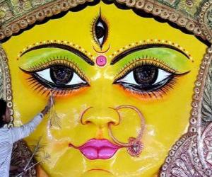 yapboz Baş tanrıçası Durga, bir Parvati ve yönlerini of